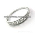 New arrival for hot sale CZ stone solid silver bangles